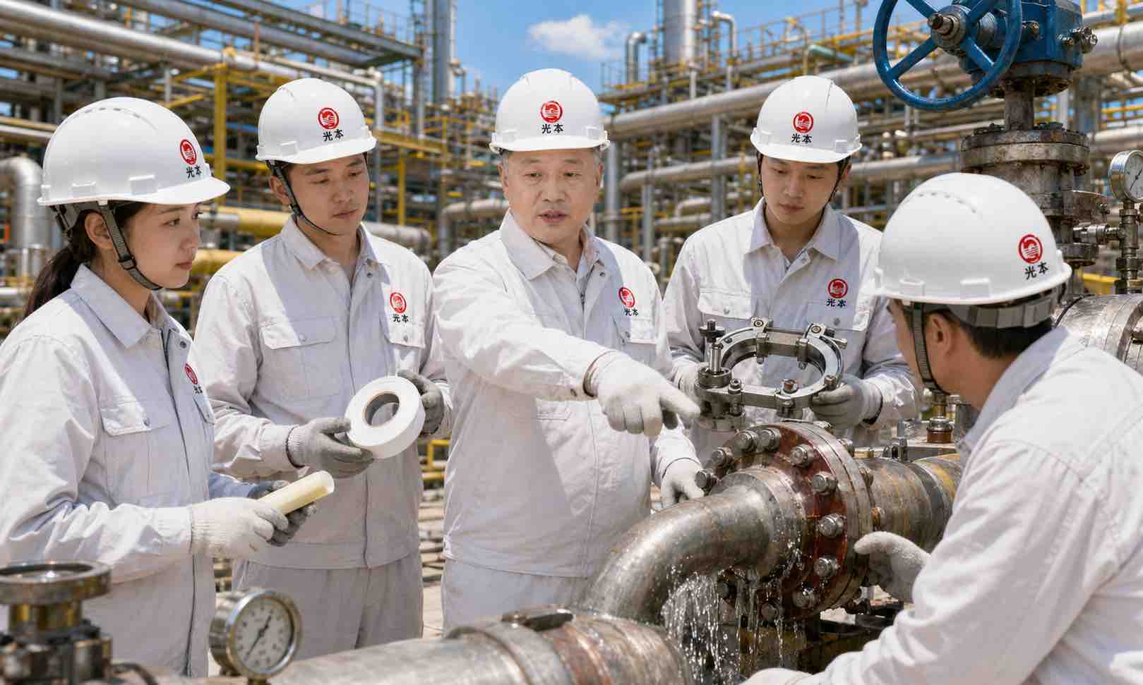 法兰泄漏用胶棒、胶带还是夹具，应该怎么判断施工配图